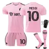 Camisa titular do Inter Miami, número 2324, Messi. Conjunto de uniforme da Major League Soccer com 10 peças para homens e crianças - Venda por atacado internacional