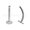 Piercing para ceja de titanio F136 con base plana integrada, piercing de colmillo de tigre, piercing para labio, piercing para ombligo, accesorios de joyería para piercing de aleación de titanio G23