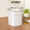Papelera de escritorio, alto valor estético, exquisita, adecuada para el hogar, sala de estar, dormitorio, oficina, caja de almacenamiento de residuos pequeña y linda