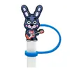 Tapa de Silicona con Forma de Oso de Dibujos Animados para Popote 8/10mm Tapa para Popote Decoración a Prueba de Polvo Anti-Derrames Tapón para Popote Venta al por Mayor