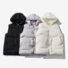 Otoño e Invierno Nuevo Chaleco con Cuello Alto Estilo Coreano Moderno para Hombre Chaqueta de Color Sólido Cinturilla Sombrero Chaleco de Algodón Acolchado para Hombre