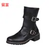 Entrega em estoque de novas botas Martin femininas de tamanho grande para o inverno de 2026, de comércio exterior europeu e americano, de cano médio, para neve