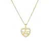 Collar con Colgante de Corazón Nuevo Amor Transfronterizo Acero de Titanio Pendientes de Amor para Mujer Temperamento Nicho Gama Alta Traje Venta al por Mayor