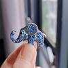 Broche de diamantes de imitación europeo y americano transfronterizo broche de elefante pin para abrigo broche de aleación accesorios de ramillete