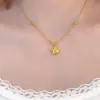 Collar de Camelia Moda Oro Arena Cadena para Clavícula de Lujo Ligero Sencillo Popular en Tiktok Retro Nicho Versátil Collar de Flor