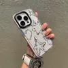 Funda de teléfono única con forma de corazón de pentagrama tridimensional para iPhone 17 Pro Max, carcasa blanda transparente simple, funda de teléfono de estilo dulce y genial