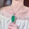 Joias Hua Youmei Calcedônia Verde Calcedônia Branca Folha de Árvore Grande Acessórios Novo Estilo Chinês Estilo Nacional Pingente de Colar de Uso Geral