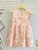 Vestido Fino de Verano para Niñas Algodón Burbuja Suelto Sin Mangas Vestido Chaleco Bebé Floral Casual Falda Larga