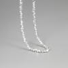 Corea Dongdaemun plata esterlina 925 diamante octagonal cuadrado collar de plata rota ins verano cadena clavícula trémolo mismo estilo
