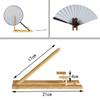 Suporte para ventilador de bambu, suporte redondo antigo para ventilador, suporte para ventilador, suporte dobrável para ventilador, rack de exposição de bambu removível