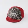 Gorra de béisbol estilo coreano para niños con estampado de leopardo y bloques de color BIRD07 Star Baby, protección solar versátil para niños y niñas