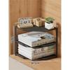 Librero de Escritorio Estante de Almacenamiento de Esquina para Escritorio de Dormitorio Mesa de Estudiante Almacenamiento de Libros Multicapa Librero Pequeño Simple