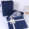 Caja de Regalo Caja Vacía Camisa Bufanda Álbum de Fotos Caja de Embalaje Cuadrada Azul Caja de Regalo de Negocios Simple Caja de Embalaje para Bufanda Grande