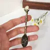 Cuchara de grava de cristal natural, cuchara para helado, cuchara para postre, cuchara mezcladora de mango largo tallada creativamente, disponible para venta al por mayor