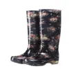Zapatos de lluvia de tubo alto de cristal para mujer, zapatos de goma impermeables de una pieza para cocina de mujer, para las cuatro estaciones soleadas y lluviosas, zapatos de agua para protección laboral de mujer, cubrebotas
