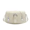 Bolsa Feminina Nova Estilo Coreano Elegante Simples Cor Sólida Retro Nicho Moda Textura Personalizada Ombro Plissado Axila