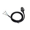 Cable de alimentación de cola de serpiente con tres enchufes y terminal de 4,8 para hervidor doméstico.