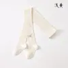 Meia-calça de Verão Ultra-Fina Anti-Mosquito Infantil com Pé Coberto, Design de Laço com Fio Prata Espesso para Meninas
