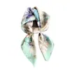 Bufanda Estampada de Seda Artificial Artística Estilo Coreano, Chal de Gama Alta, Bufanda para el Cuello con Protección Solar, Bufanda Profesional para el Cuello, Pañuelo para la Cabeza, Bufanda