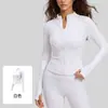 Juyitang Roupa de Yoga Europeia e Americana Transfronteiriça Jaqueta Esportiva Slim-Fit com Sensação de Pele Nu para Mulheres Respirável Top para Corrida Fitness