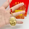 Lingote Colgante de la Suerte 2025 Dios de la Riqueza Atrae Riqueza y Prosperidad, Buena Suerte al Principio, Regalo Casual, Cadena para Teléfono Móvil, Colgante para Bolso, Lote de Joyería
