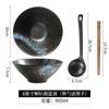 Tazón de Ramen Japonés Tazón Grande para Fideos Tazón Creativo con Forma de Sombrero de Bambú Tazón de Trompeta Tazón para Fideos Tazón para Comer Fideos Instantáneos Vajilla de Cerámica Tazón para Sopa