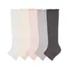 Calcetines para Niños Estilo Otoño/Invierno Clase A Algodón Unisex Bebé Color Sólido Puño Holgado No Constriñente Cómodos Calcetines de Volante Acolchados
