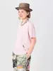 [En Stock] Camiseta Suelta Casual Hecha en Japón con Bordado de Camaleón en Algodón Puro Colores Macaron, Talla 4-5