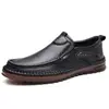 Zapatos Cross48 Talla Grande Primavera y Otoño Nuevos Zapatos de Cuero Genuino para Hombre Zapatos Casuales de Cuero sin Cordones Zapatos de Cuero de Capa Superior para Hombre Zapatos de Conducir