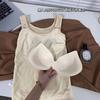 Chaleco térmico de terciopelo grueso para mujer, con almohadilla para el pecho, sin mangas, ajustado, para otoño e invierno.