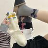 Calcetines de Gato Algodón Puro Divertidos Elegantes Creativos Cola con Lazo Diseño de Nicho Otoño e Invierno Nuevos Dibujos Animados Estéreo