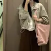 Chaqueta corta de diseño nicho estilo coreano, cortavientos vintage de manga larga, cárdigan corto simple para primavera y otoño protección solar para personas menudas