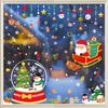 Pegatinas Navideñas Papá Noel Renos Copos de Nieve Pegatinas para Vidrio Bolas Colgantes Transfronterizas Muñeco de Nieve Feliz Navidad Pegatinas Estáticas