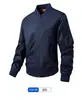 Jaqueta robusta masculina de manga comprida para outono, jaqueta de voo casual da moda masculina, blusa casual de manga comprida estilo aviador masculina