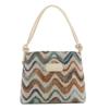2024 primavera nova bolsa moda onda padrão contraste cor balde bolsa feminina estilo coreano bolsa portátil axila atacado