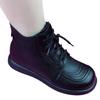 Novas Botas de Algodão Outono/Inverno 2025 para Mães Sola Lisa Forradas com Lã Sola Macia Antiderrapante Botas Martin Casuais Estilo Britânico Botas Curtas