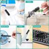 Juego de cepillos de limpieza de acero inoxidable para biberón, tetera, boca de taza, cepillo de nailon de lana suave, juego de cepillos para tubos de ensayo de vidrio de laboratorio