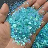 Adesivos Transparentes Mistos para Unhas Estrela de Fada Coração Concha Floco de Neve Preenchimento DIY Feito à Mão 100g