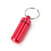 Llavero de Botella de Medicina de Aleación de Aluminio de Venta Caliente Caja de Pastillas Portátil Caja de Medicamentos Impermeable para Exterior Venta al por Mayor Transfronteriza At7605