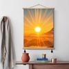 Pintura colgante de amanecer desde el este Accesorios para el hogar Decoración suave Buen significado Pintura decorativa para sala de estar Mural de sol para mesita de noche