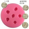 Seis furos rosa pequena modelagem aromaterapia gesso grau alimentício silicone líquido sabão sabão vela molde cola molde