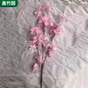 Galhos artificiais de flor de cerejeira retardantes de chama, decoração suave para interior, ornamentos de teto, guirlandas falsas de flor de cerejeira, atacado para decoração de casamento e eventos