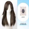 Atacado de fábrica peruca feminina cabelo longo cacheado cabelo liso cobertura total da cabeça com franja de oito caracteres onda grande micro-ondulado peruca inteira
