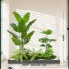 Combinação Paisagística de Plantas Artificiais Verdes Estilo Tropical com Vasos para Escadas Internas e Varandas, Plantas Verdes Grandes para Decoração de Casa, Sem Manutenção