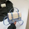 La popular bolsa pequeña de este año para mujer 2024 nuevo verano contraste bandolera bandolera textura mano cartero bolsa cuadrada pequeña