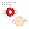 Acessórios Fofos de Flor Pingente Criativo Dupla Suspensão Gotejamento de Óleo Acessórios de Joia de Liga Brincos Pulseira Colar DIY Atacado