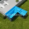 Piscina retangular de fibra de vidro acima do solo para pátio de villa e casa de hóspedes, piscina externa com janela de visualização, piscina de pátio externo