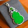 Imitación de Colgante de Calabaza de Jade Hetian para Damas, Herencia de Método Antiguo, Oro Incrustado, Collar de Calabaza de Jade, Calcedonia Fulu Gotitas Pequeñas