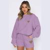 2025 Moda Nueva Tendencia Callejera Europea y Americana Sudadera con Estampado de Leopardo Estampado de Corazón Pantalones Deportivos Traje de Felpa para Mujer