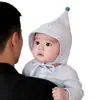 Gorro para Bebé y Niño Pequeño Estilo Primavera y Otoño, Gorro Protector de Fontanela, Gorro de Elfo a Prueba de Viento con Cintas para Orejas para Niños y Niñas, Invierno